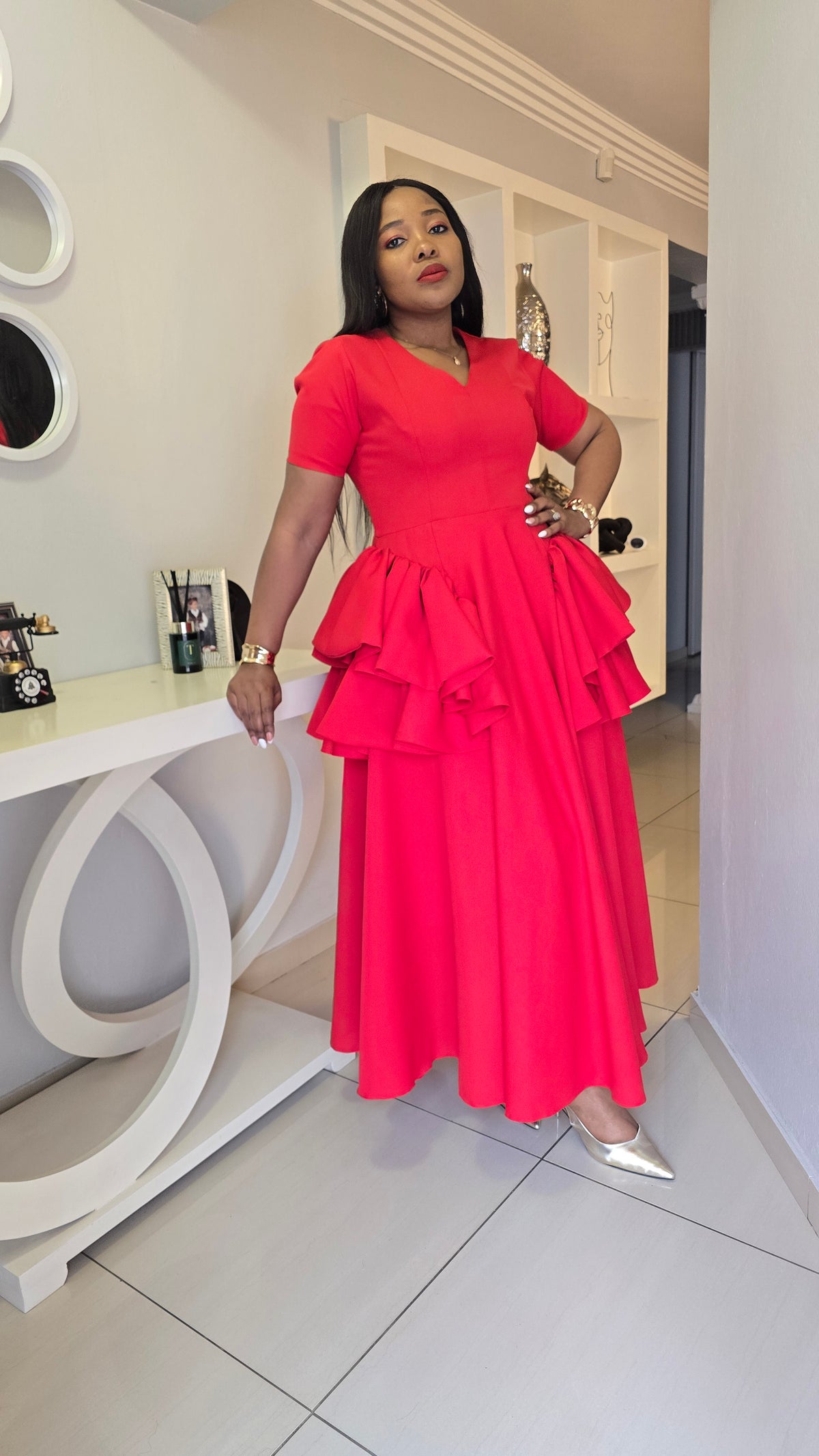 Kumkanikazi Dress -Red