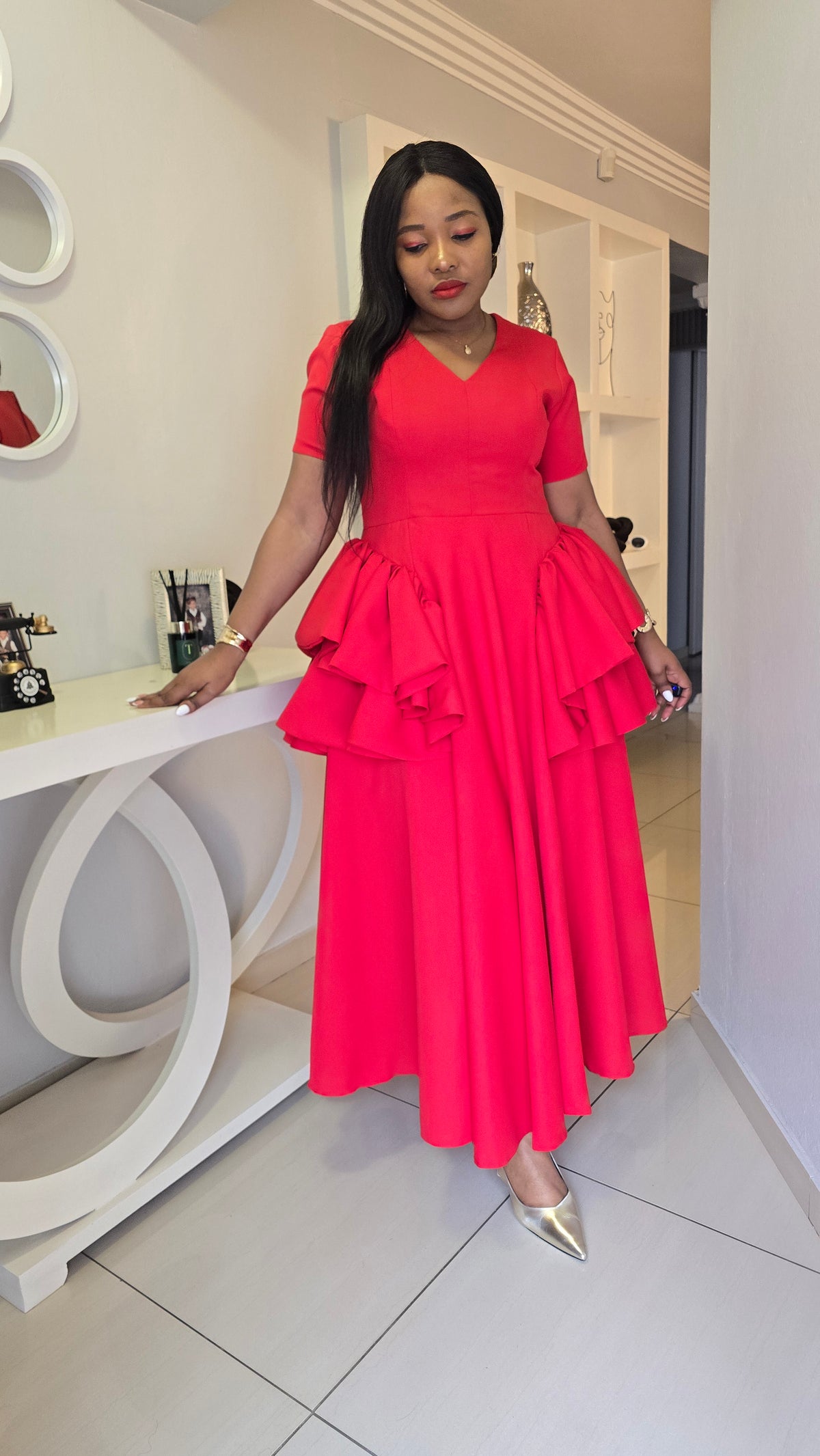 Kumkanikazi Dress -Red